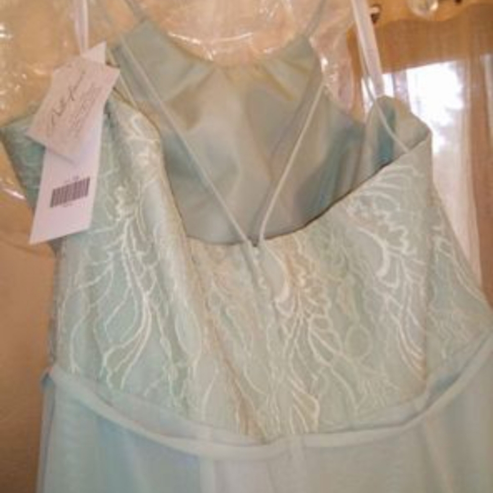 Christina Wu bridesmaid dress/14 unfitted/Sage